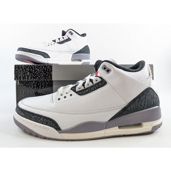 Air Jordan 3 Retro White Red Cement Grey – Size 13 CT8532-106 - NIB